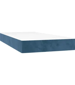 Pocketveringmatras 80x210x20 cm fluweel donkerblauw