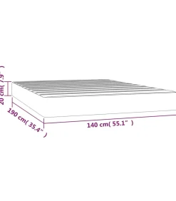 Pocketveringmatras 140x190x20 cm kunstleer wit