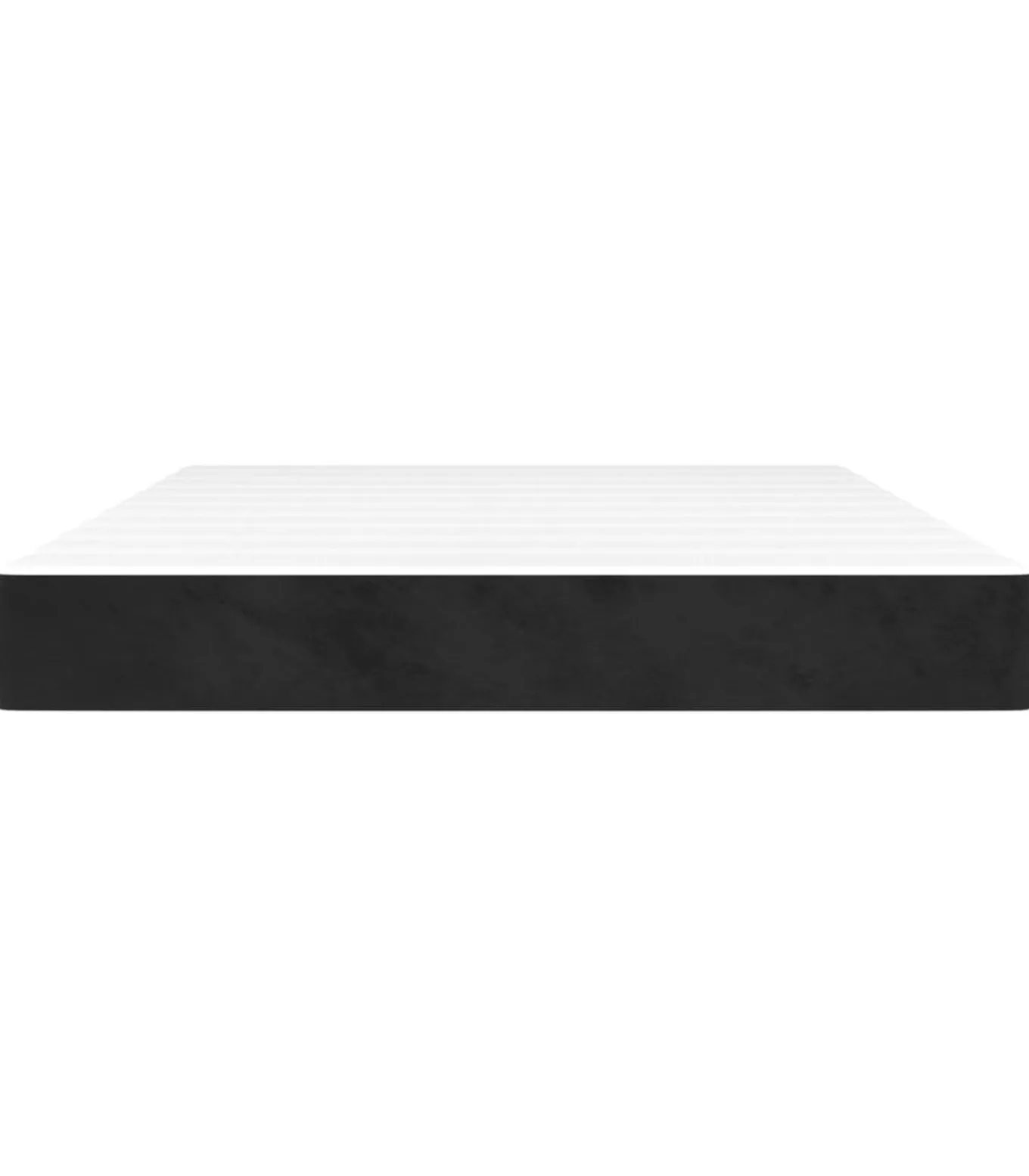 Pocketveringmatras 140x190x20 cm fluweel zwart