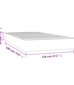 Pocketveringmatras 120x190x20 cm kunstleer wit