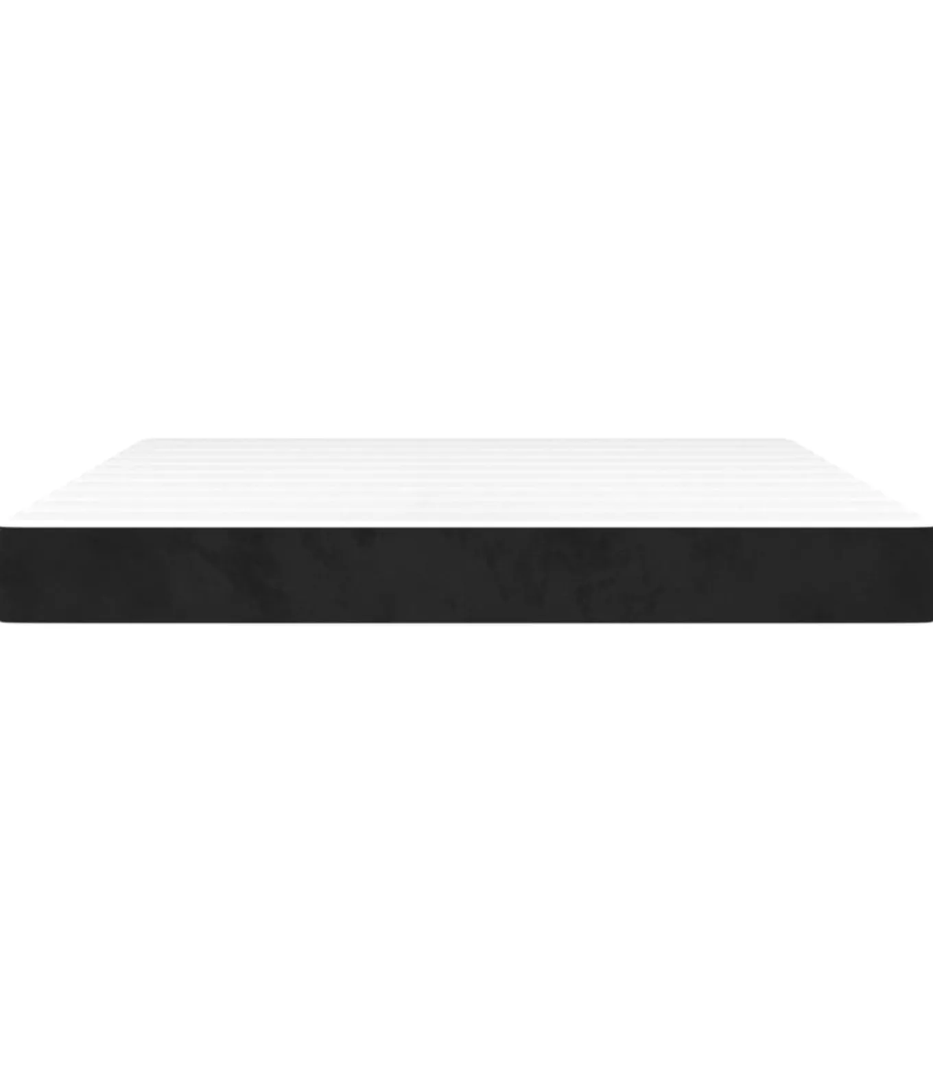 Pocketveringmatras 180x200x20 cm fluweel zwart