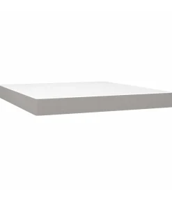 Pocketveringmatras 160x200x20 cm stof lichtgrijs