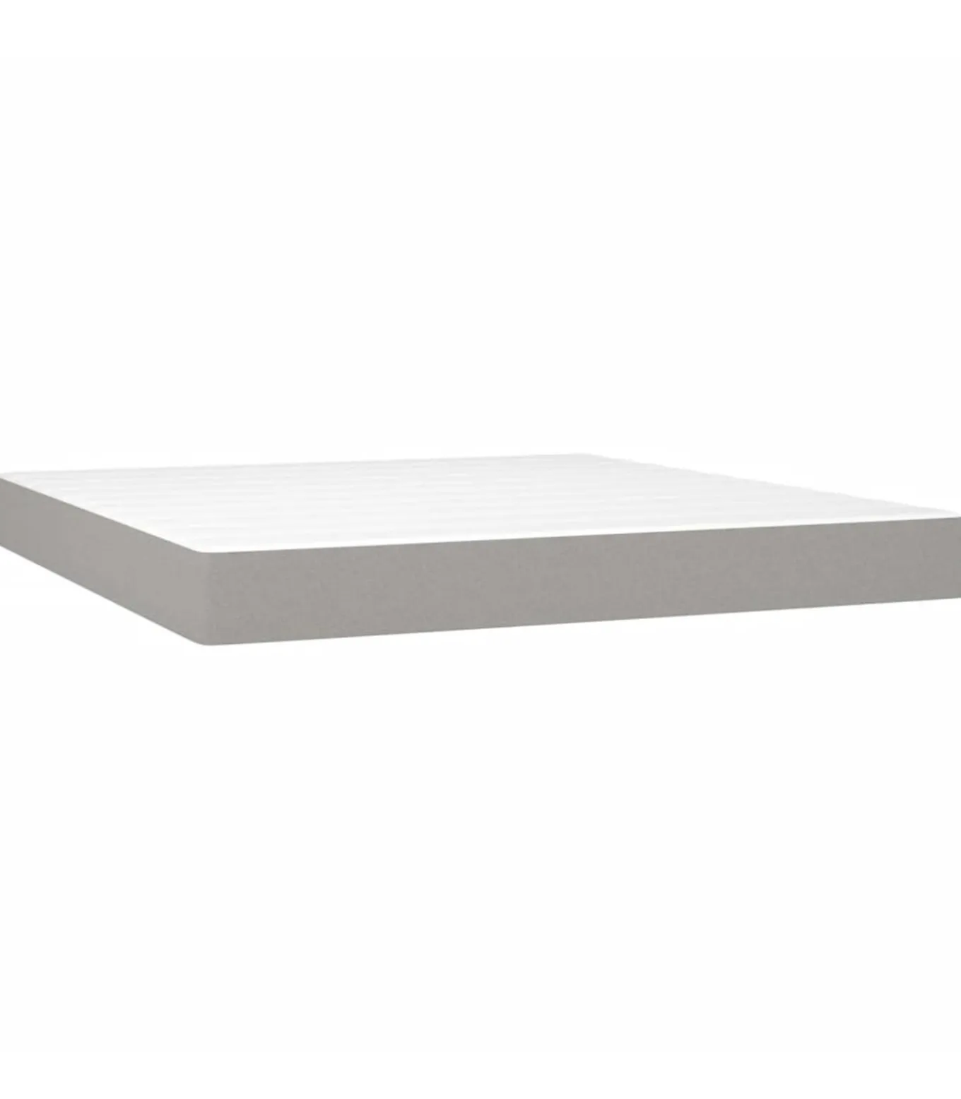 Pocketveringmatras 160x200x20 cm stof lichtgrijs