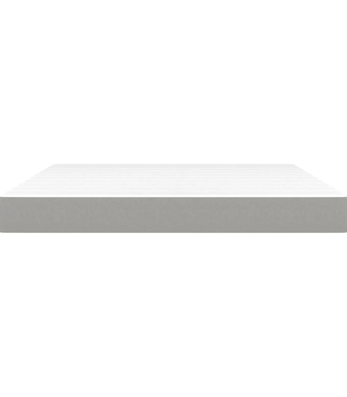 Pocketveringmatras 160x200x20 cm stof lichtgrijs