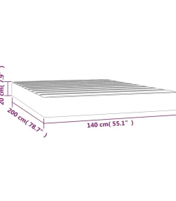 Pocketveringmatras 140x200x20 cm stof donkergrijs