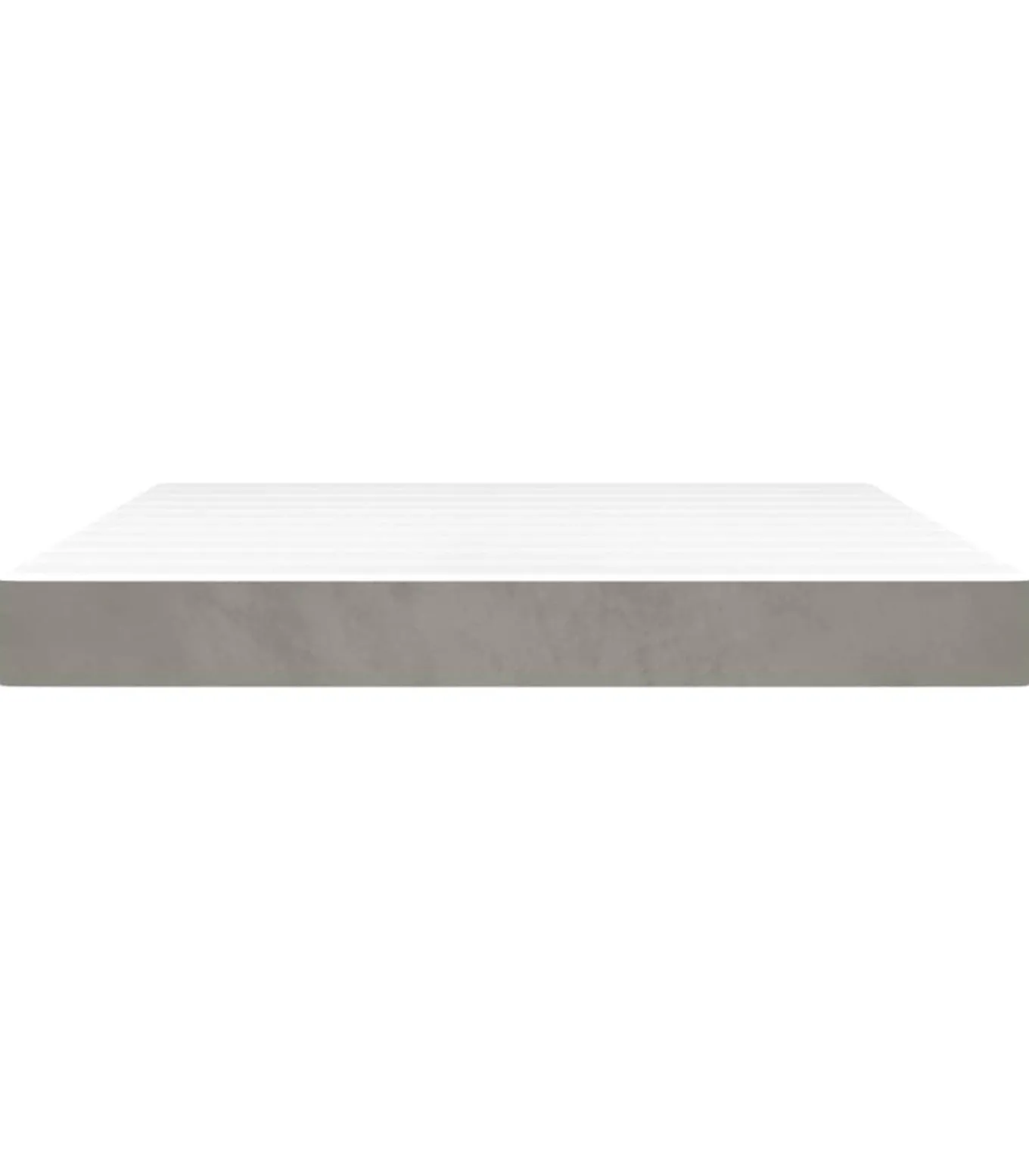 Pocketveringmatras 160x200x20 cm fluweel lichtgrijs