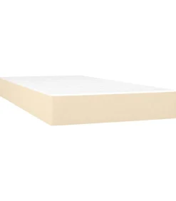 Pocketveringmatras 90x190x20 cm stof crèmekleurig