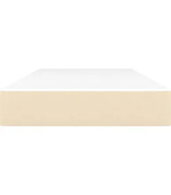 Pocketveringmatras 90x190x20 cm stof crèmekleurig