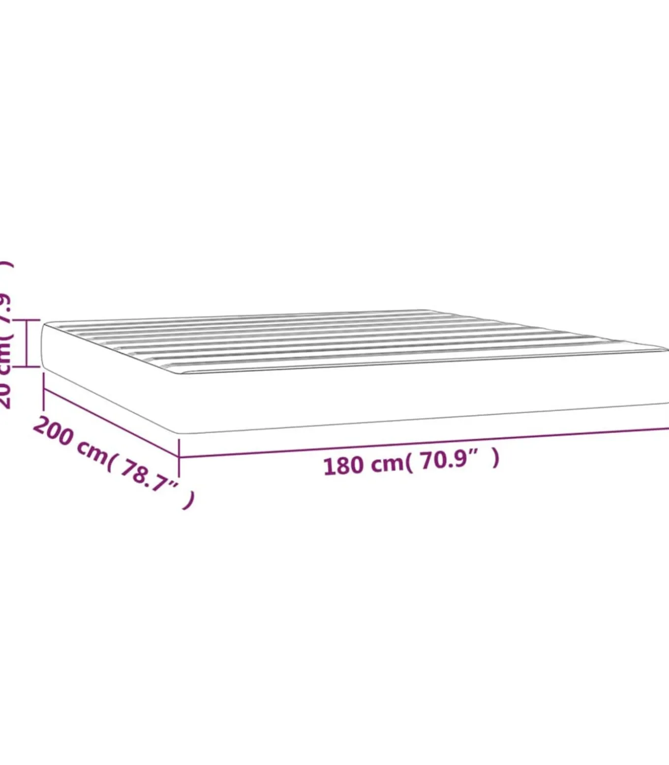 Pocketveringmatras 180x200x20 cm fluweel donkergroen