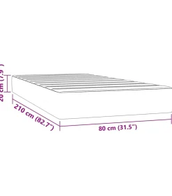 Pocketveringmatras 80x210x20 cm fluweel zwart