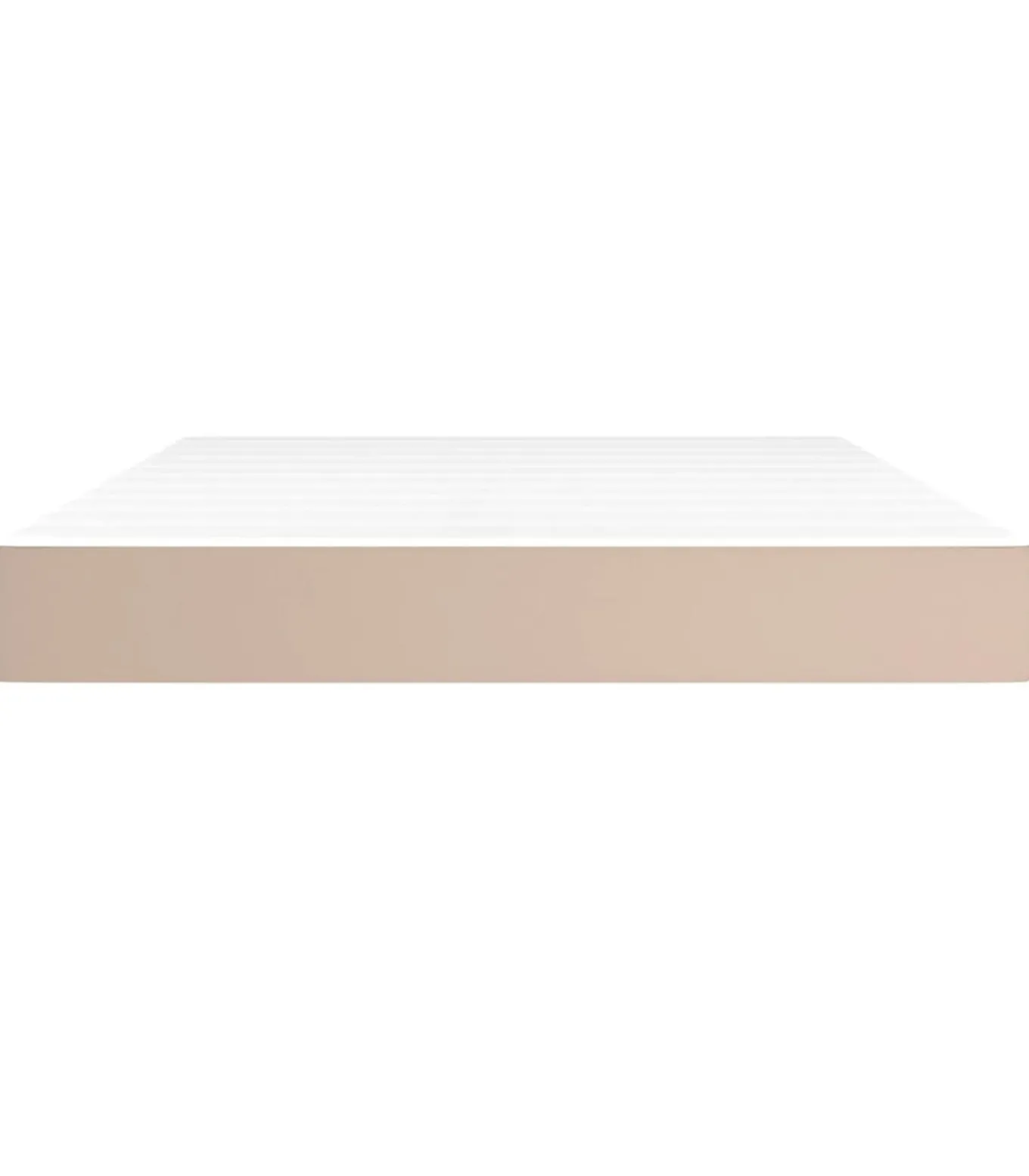 Pocketveringmatras 140x200x20 cm kunstleer cappuccinokleurig