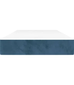 Pocketveringmatras 90x190x20 cm fluweel donkerblauw