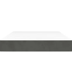 Pocketveringmatras 140x210x20 cm fluweel donkergrijs