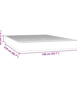 Pocketveringmatras 140x210x20 cm fluweel donkergrijs