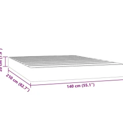 Pocketveringmatras 140x210x20 cm fluweel donkerblauw