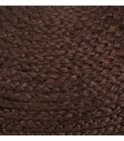 Poef handgemaakt 40x45 cm jute bruin