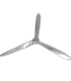 Propeller voor aan de muur 70 cm aluminium zilver