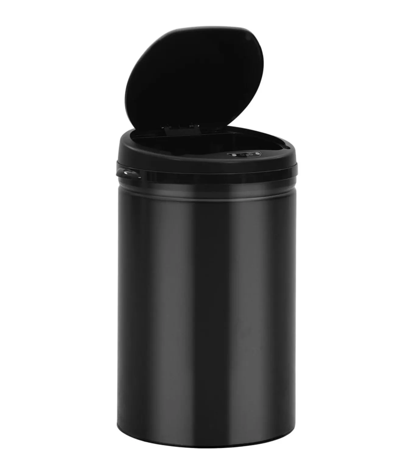Prullenbak met automatische sensor 30 L koolstofstaal zwart