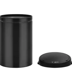 Prullenbak met automatische sensor 30 L koolstofstaal zwart