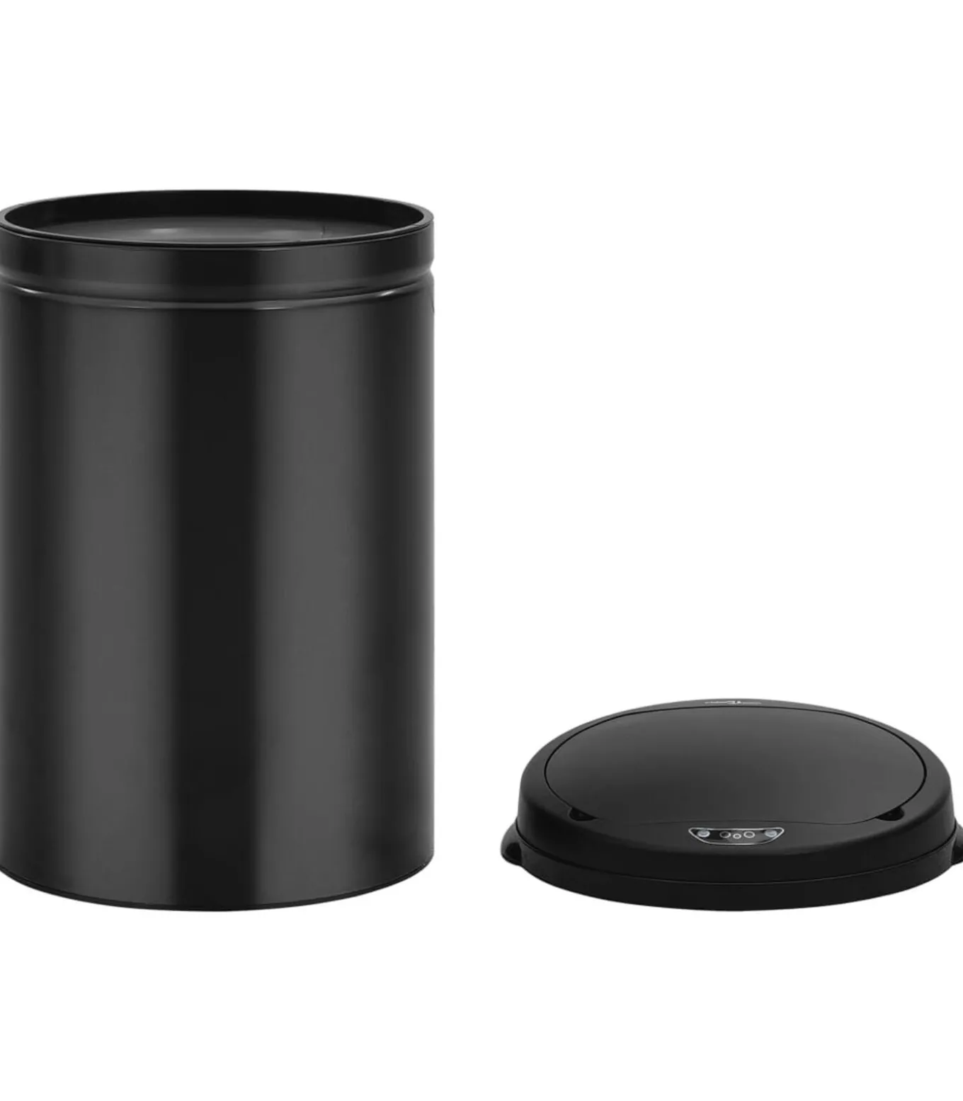 Prullenbak met automatische sensor 30 L koolstofstaal zwart