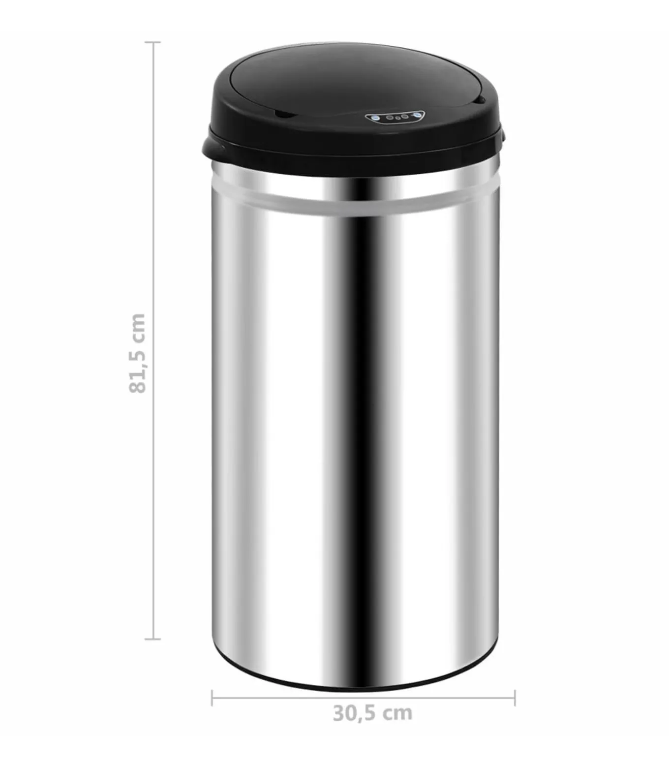 Prullenbak met automatische sensor 50 L roestvrij staal