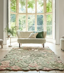 Puur wollen florale stijl tapijt PANSY