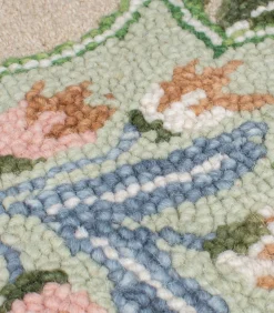 Puur wollen florale stijl tapijt PANSY