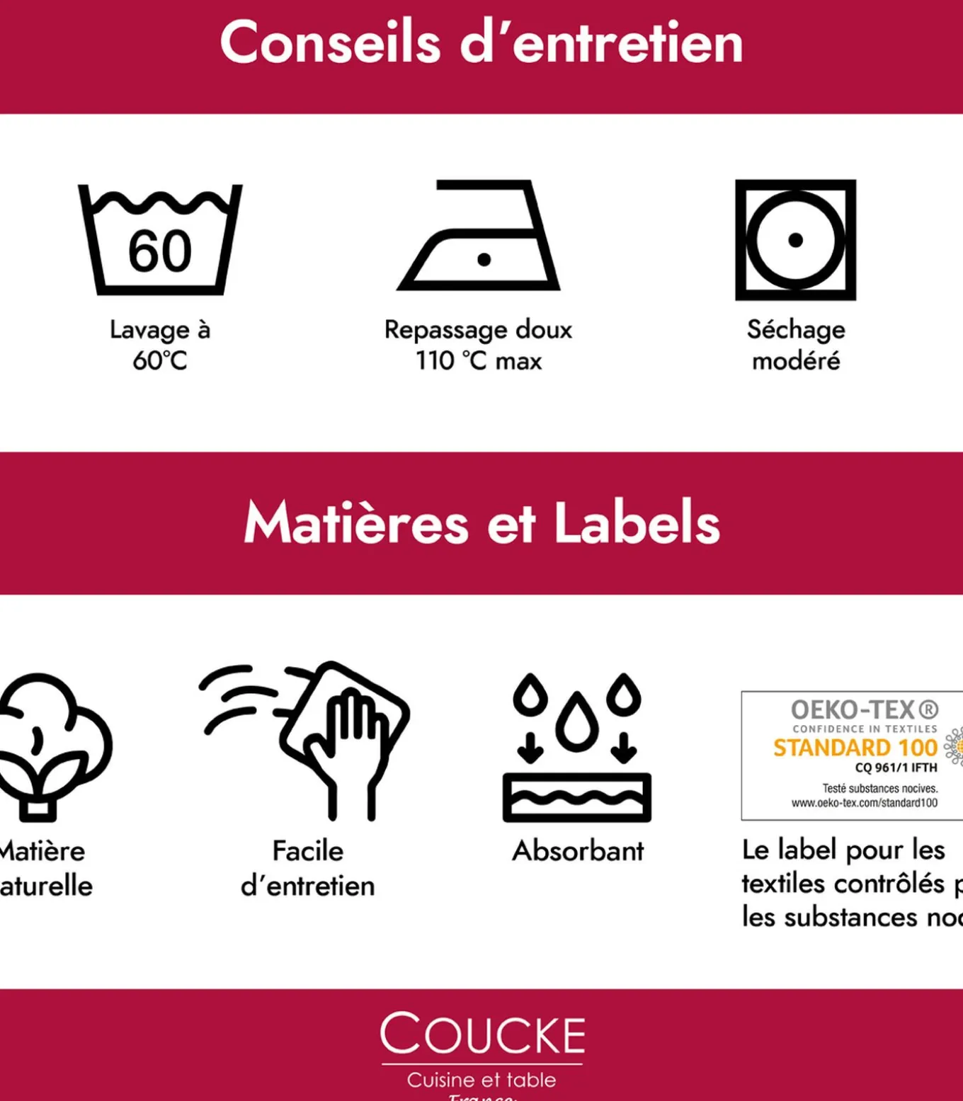 Raclette et fondue - Set van 2 theedoeken van puur katoenen jacquard 50x75cm