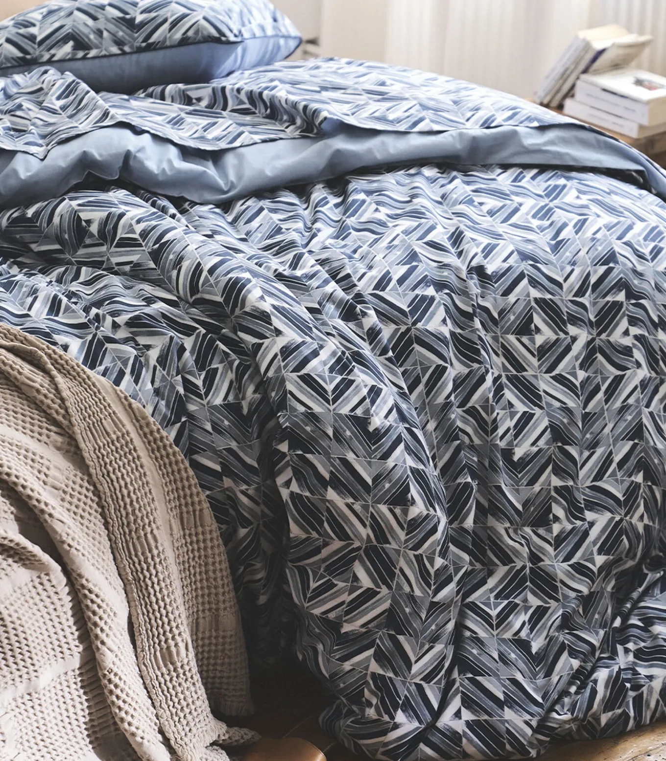 Reflets - Laken in katoen perkal met print