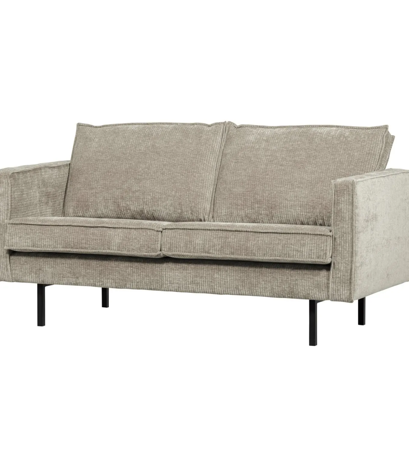 Rodeo Zits Bank - Ribstof - Donkerzand - 85x190x86