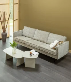 Rodeo Zits Bank - Ribstof - Donkerzand - 85x277x86