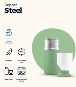 Roestvrijstalen Drinkfles Steel 350ml Fresh Green