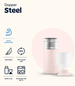 Roestvrijstalen Drinkfles Steel 350ml Soft Pink