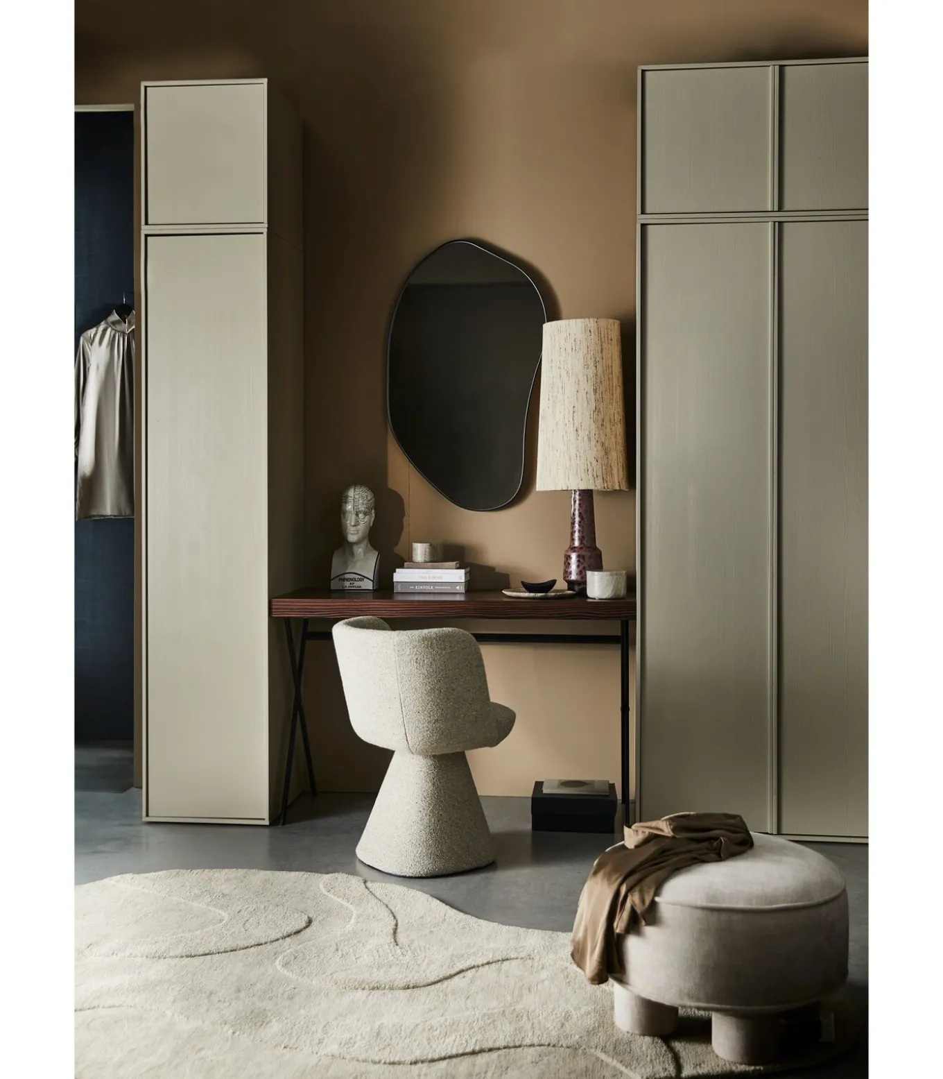 Romee Organische Spiegel - Metaal - Zwart - 100x70x4