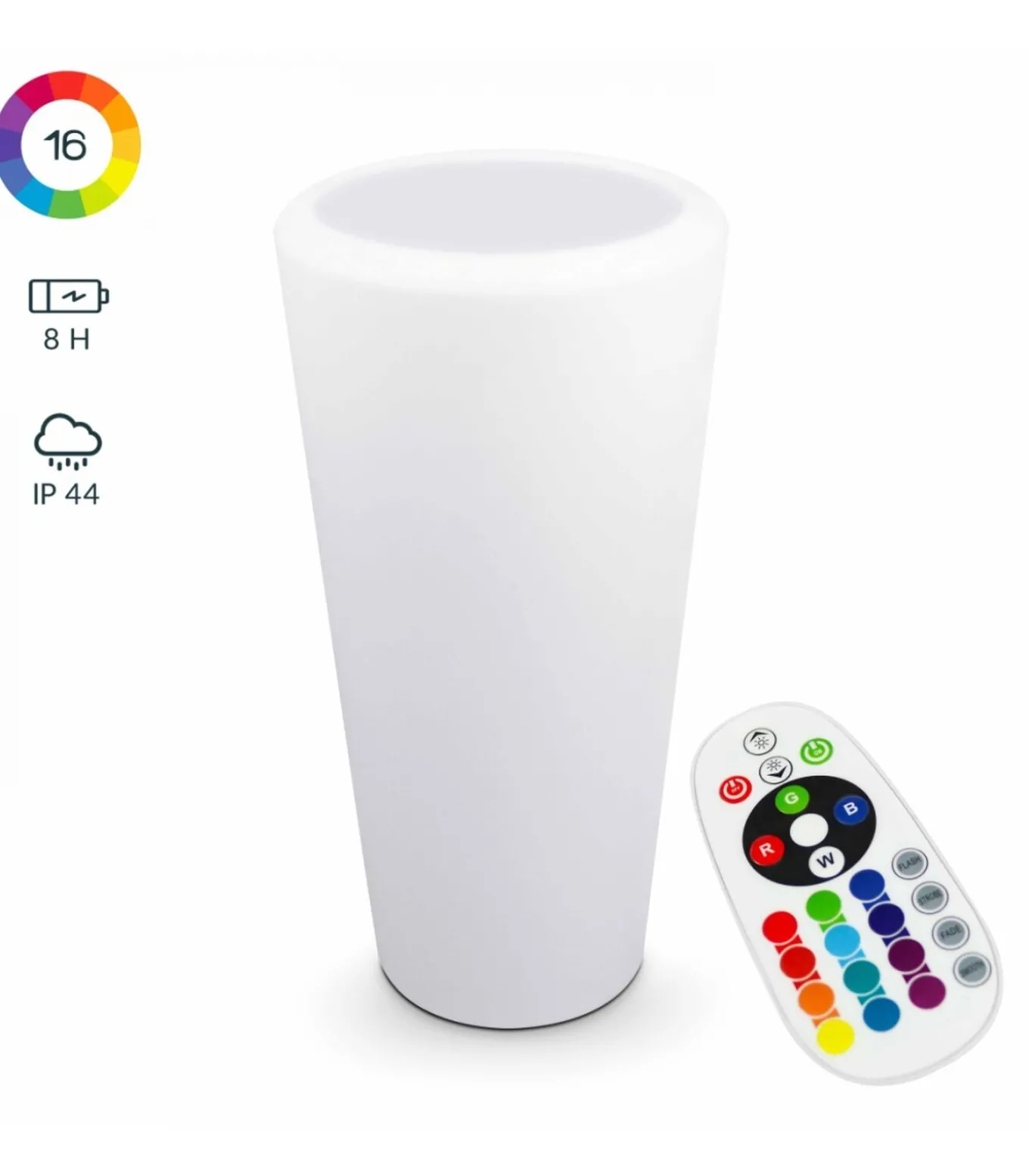 Ronde LED verlichte vaas