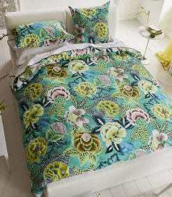 Rose de Damas - Kussensloop in katoen perkal met print