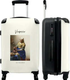 Ruimbagage koffer met 4 wielen en TSA slot (Kunst - Vermeer - Melkmeisje - Oude meester)