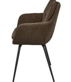 Runa Eetkamerstoelen - Polyester - Warm Bruin - Set van 6