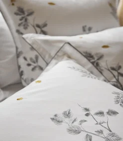 Saison - Kussensloop in katoen satijn met print