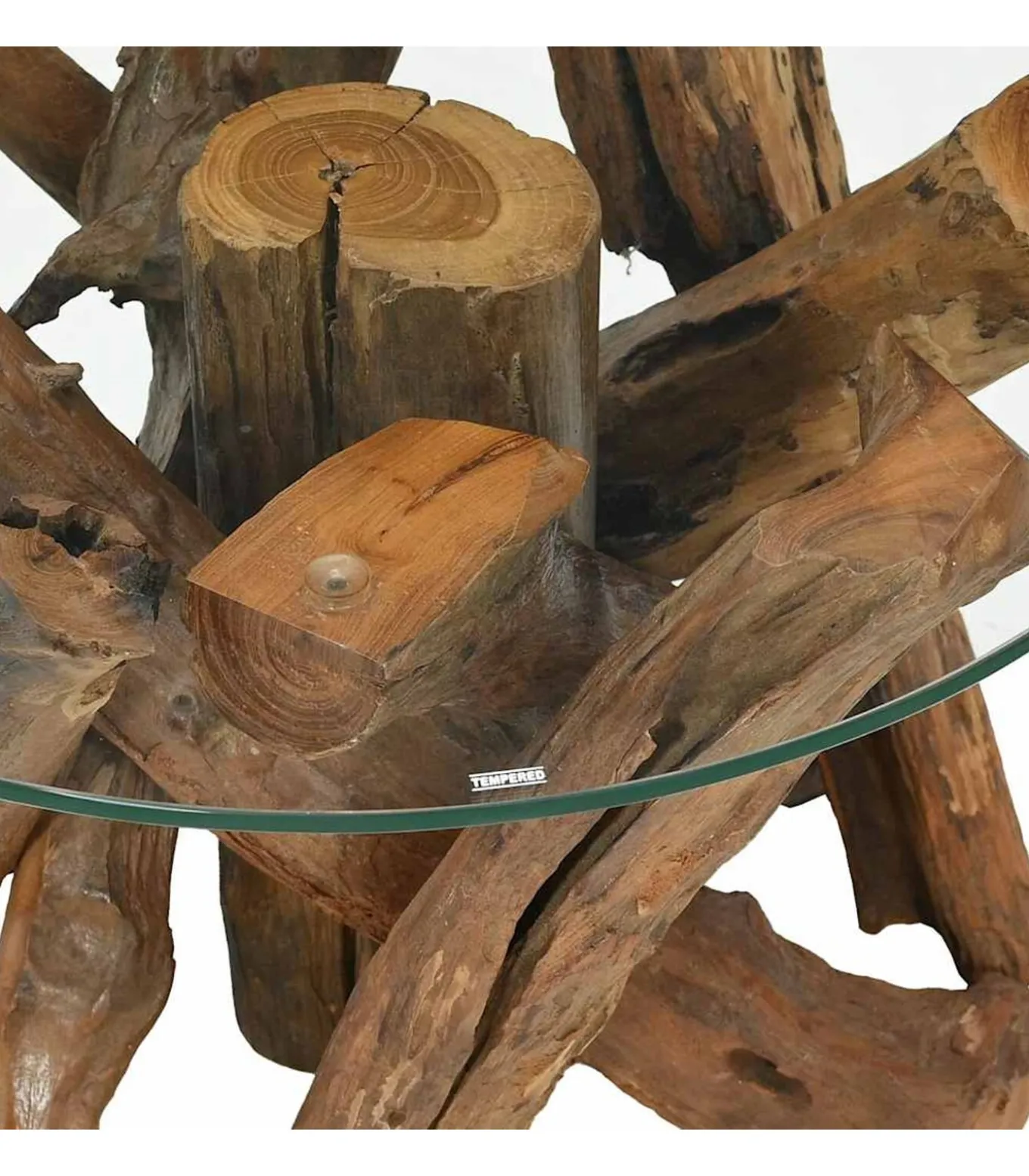 Salontafel 60 cm massief teak drijfhout