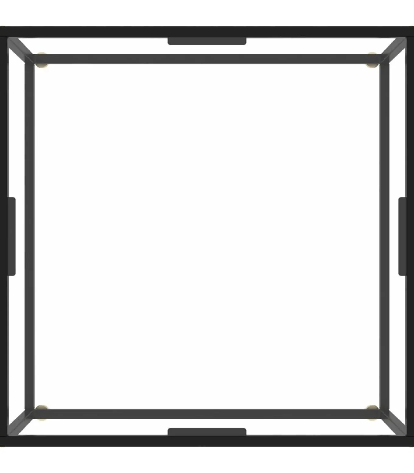 Salontafel met gehard glas 80x80x35 cm zwart