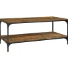 Salontafel 80x50x40 cm bewerkt hout gerookt eikenkleurig