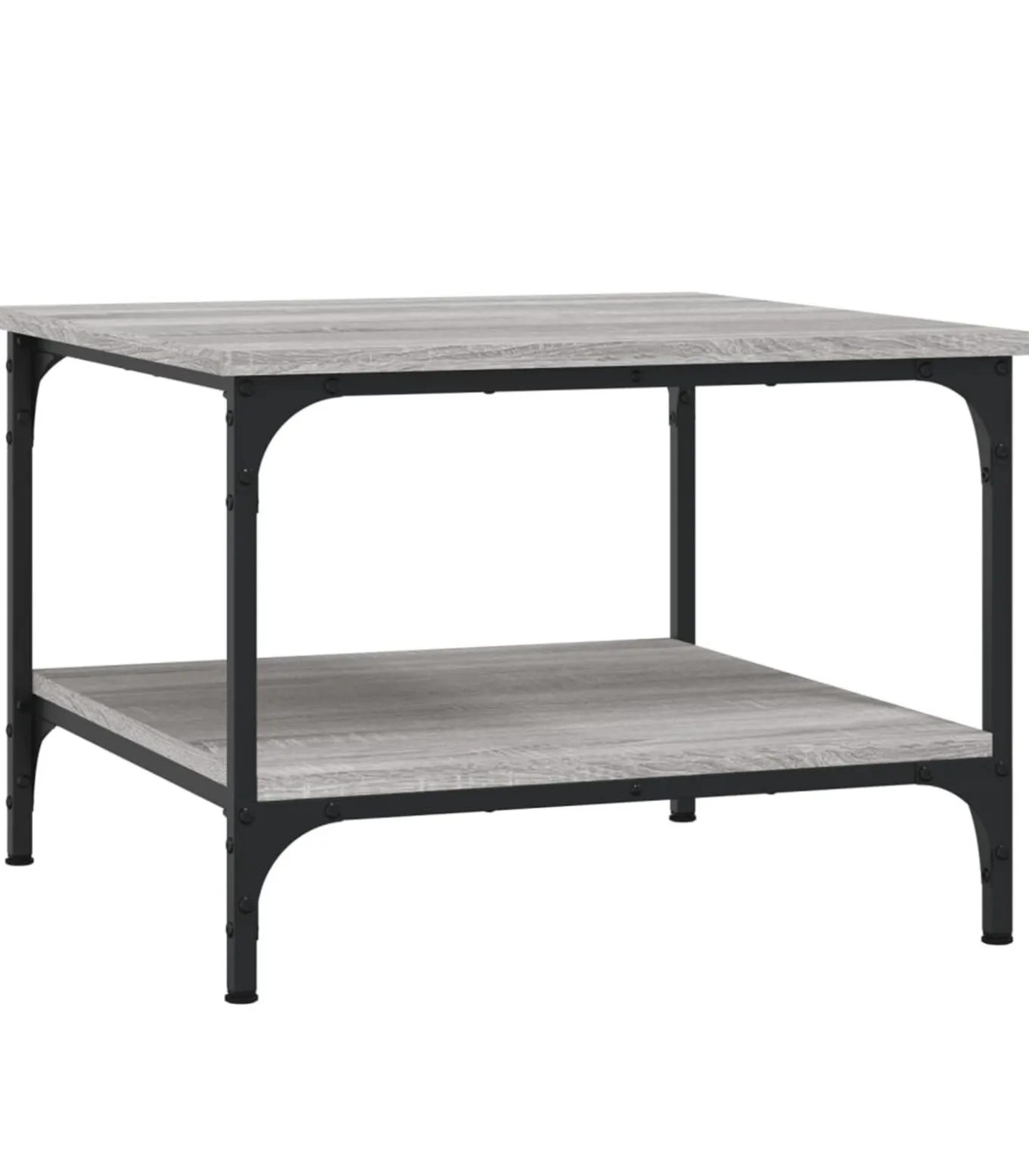 Salontafel 55x55x40 cm bewerkt hout grijs sonoma eikenkleurig