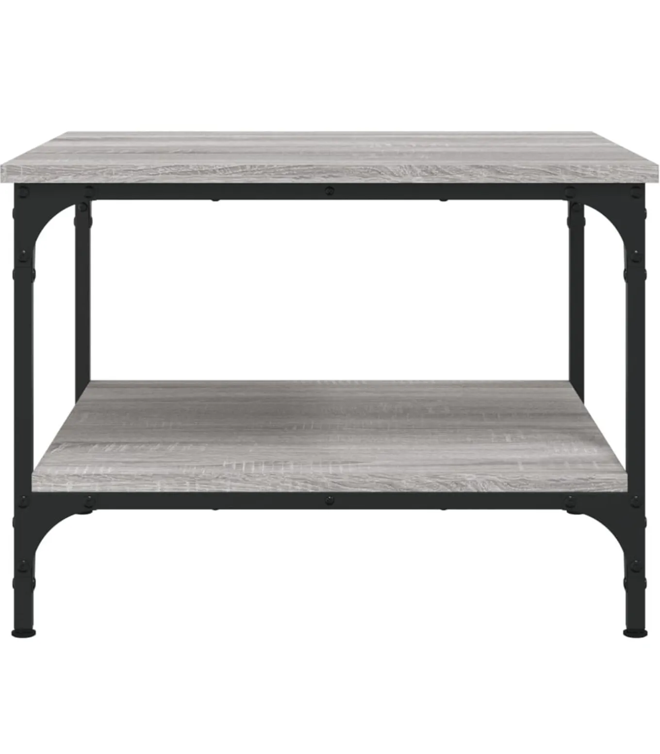 Salontafel 55x55x40 cm bewerkt hout grijs sonoma eikenkleurig
