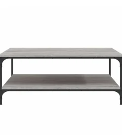 Salontafel 100x100x40 cm bewerkt hout grijs sonoma eikenkleurig