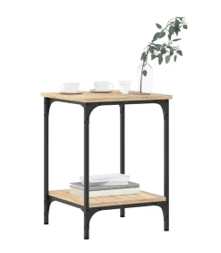 Salontafel 40x40x55 cm bewerkt hout sonoma eikenkleurig