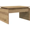 Salontafel 68x50x38 cm bewerkt hout artisanaal eikenkleur