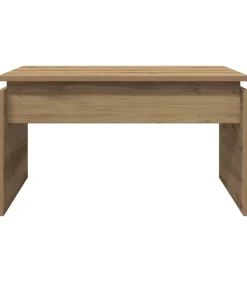 Salontafel 68x50x38 cm bewerkt hout artisanaal eikenkleur