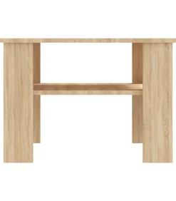 Salontafel 60x60x42 cm bewerkt hout sonoma eikenkleurig