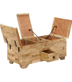 Salontafel 80x40x35 cm massief mangohout